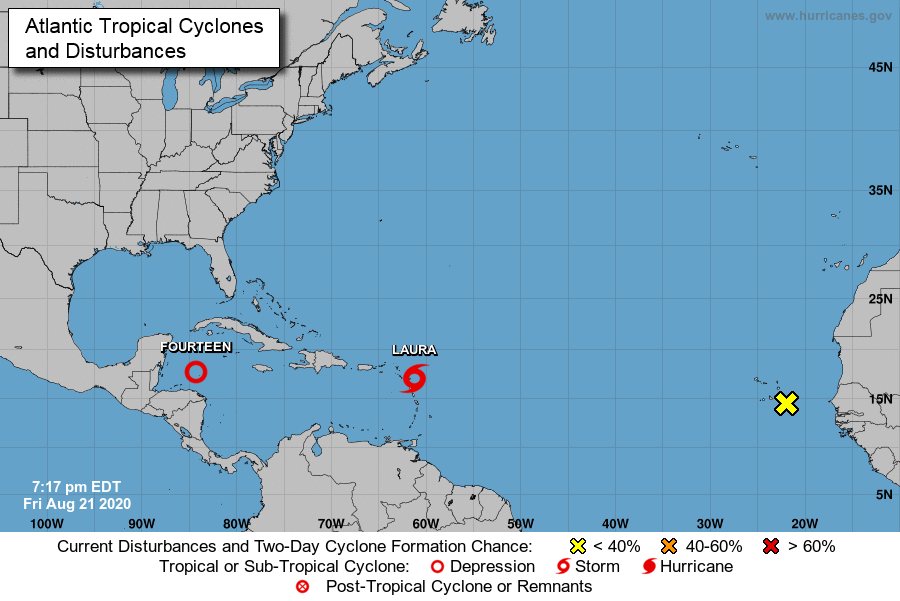 Tormenta tropical Laura se formó este viernes en el Caribe