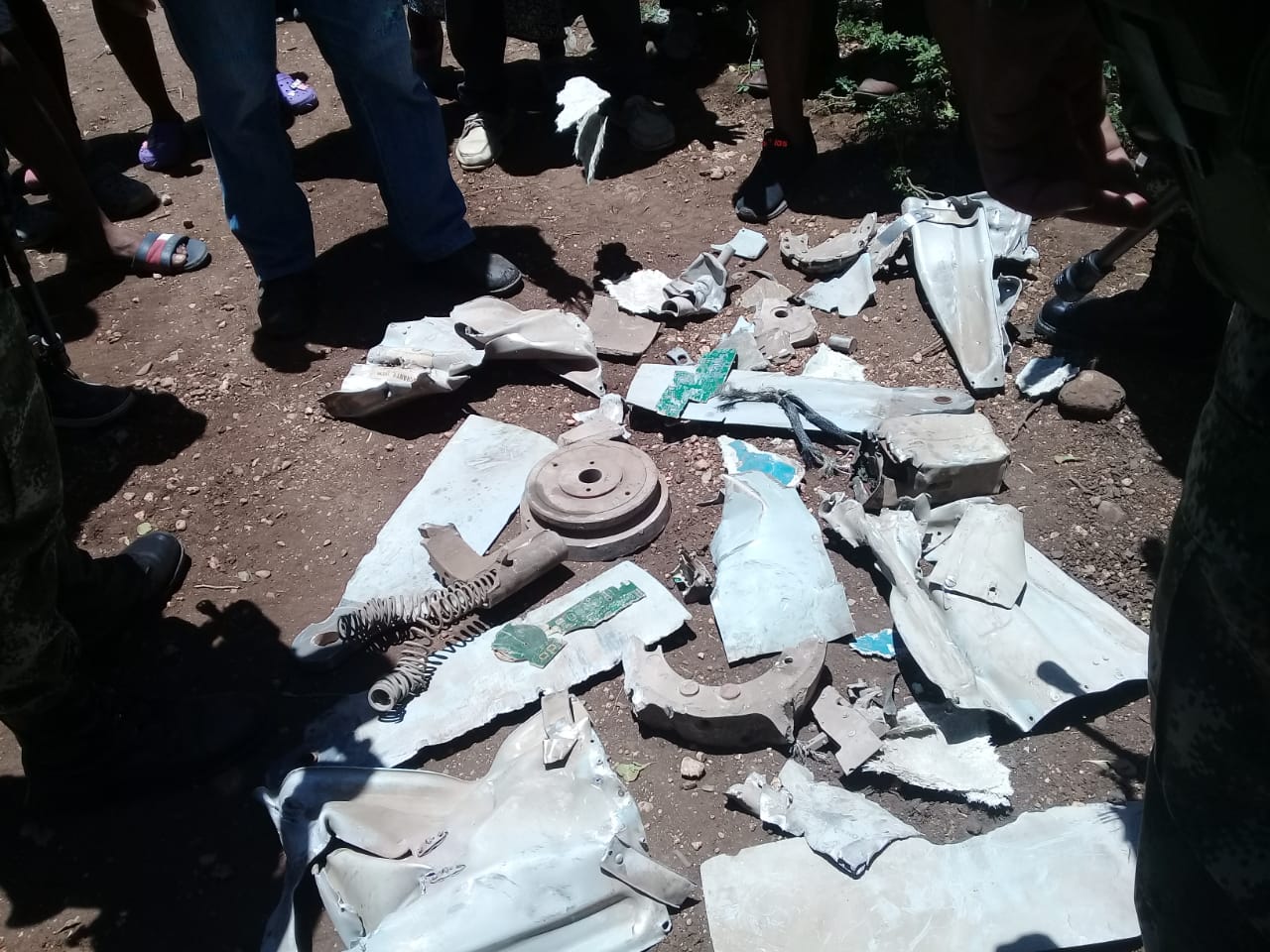 FAC asegura que artefacto caído en Mayabangloma habría sufrido una falla técnica que lo sacó de curso