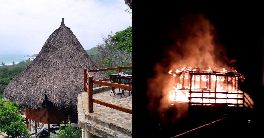 Rayo incendió una cabaña del sector de Cañaveral, en el Tayrona