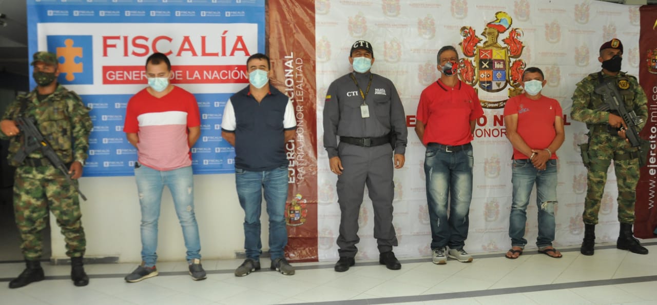 Capturados siete implicados en tráfico de cocaína en Cesar