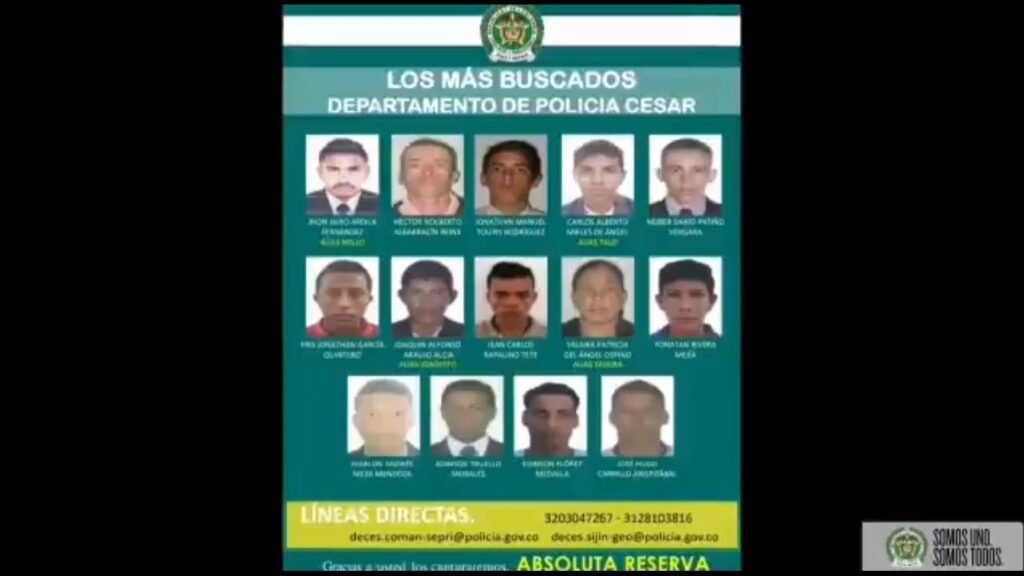 Policía Presenta El Cartel De Los Delincuentes Más Buscados De Cesar Diario Del Norte 6249