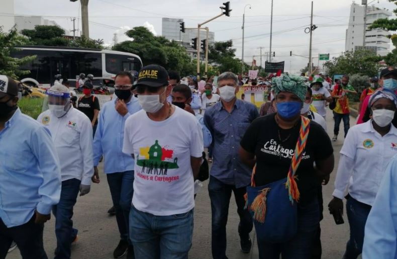 En Cartagena marcharon en paz contra la violencia policial