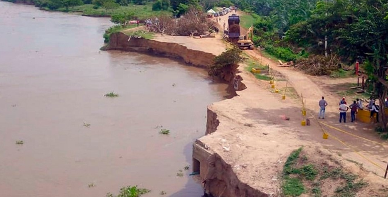 Solicitan nuevas pruebas técnicas en proceso por erosión de la carretera entre Salamina y El Piñón