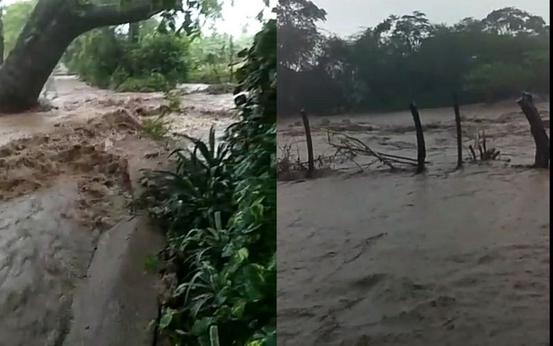 Fuerte aguacero causa inundaciones en diferentes sectores de El Molino