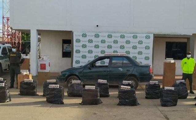 Polfa propinó golpe al contrabando de cigarrillos en La Guajira: incautó 14.900 cajetillas
