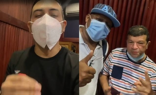 Diego Daza cumplió otro de sus sueños al grabar con los coristas Geovanny Caraballo y El More Ovalle