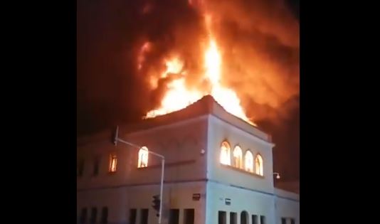 Incendian Palacio de Justicia de Tuluá durante manifestación por el paro nacional