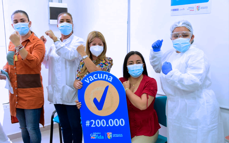 Este lunes, Atlántico puso la vacuna 200.000 contra el Covid-19