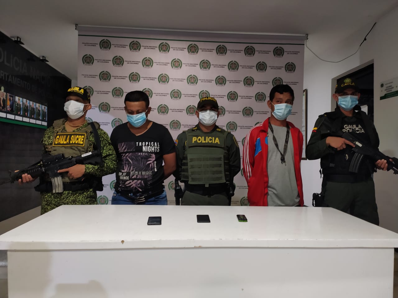 Dos presuntos integrantes del Clan del Golfo capturados en Sincelejo