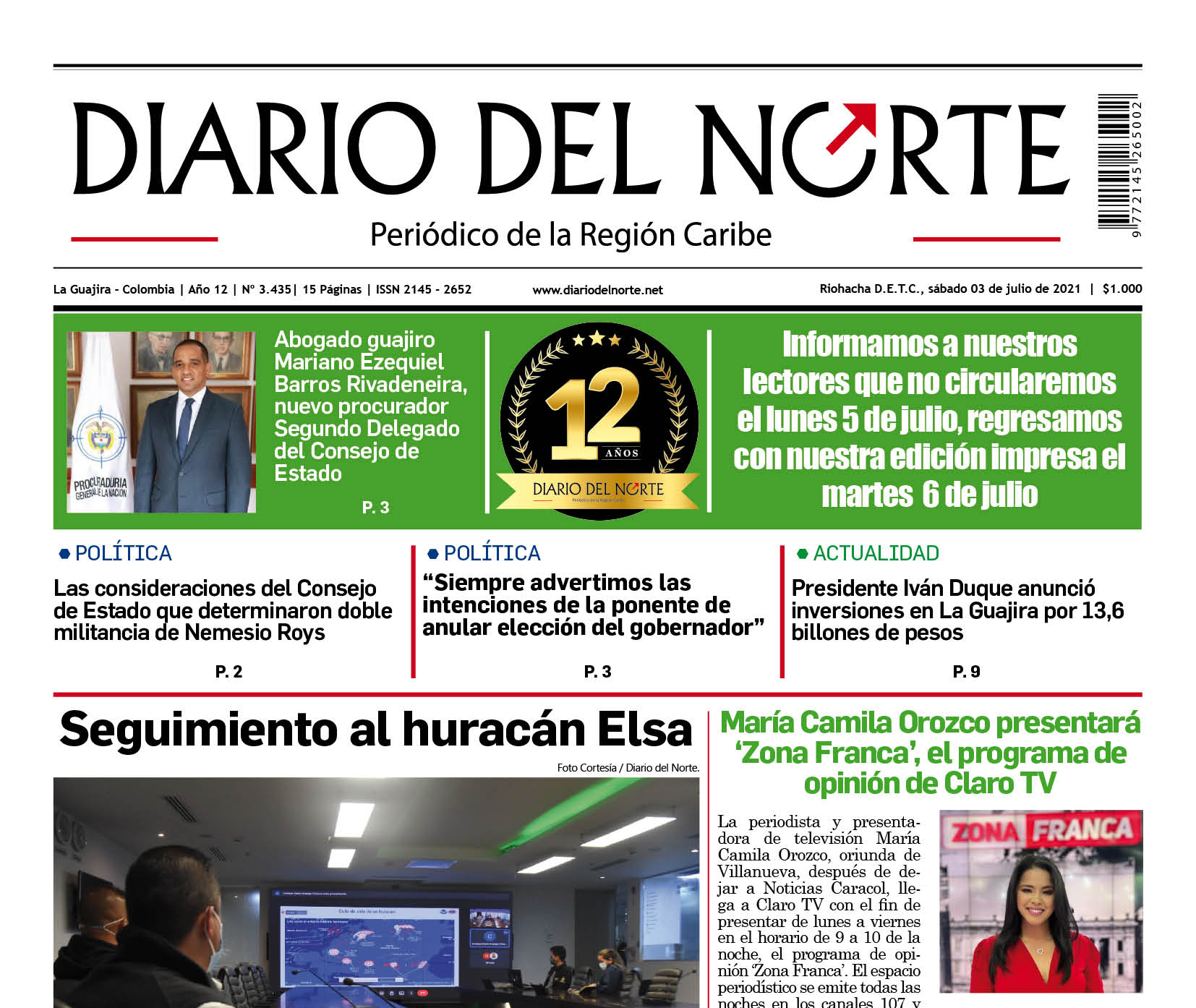 Edición 03 de julio, 2021