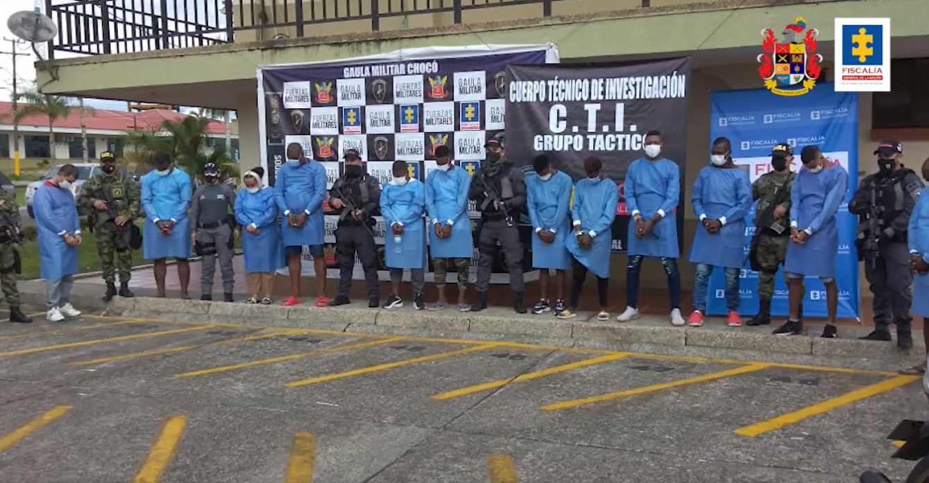 Caen ‘Los Mexicanos’, responsables de homicidios, extorsiones, desplazamiento y tráfico de estupefacientes en Chocó