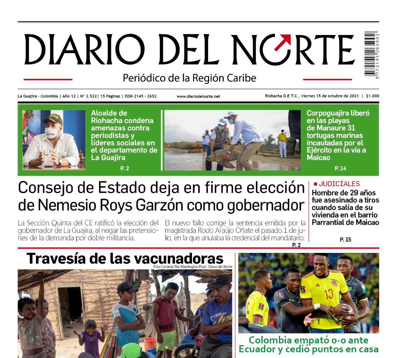 Edición 15 de octubre, 2021