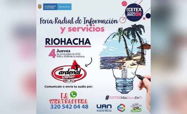 La Feria de Información y Servicios del Icetex llega a Cardenal Stereo 91.7 FM Riohacha