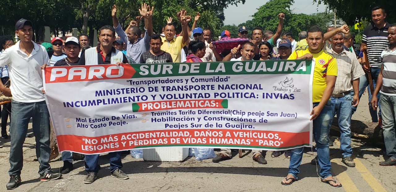 Líderes comunales del Sur de La Guajira apoyarían eventual paro de los transportistas