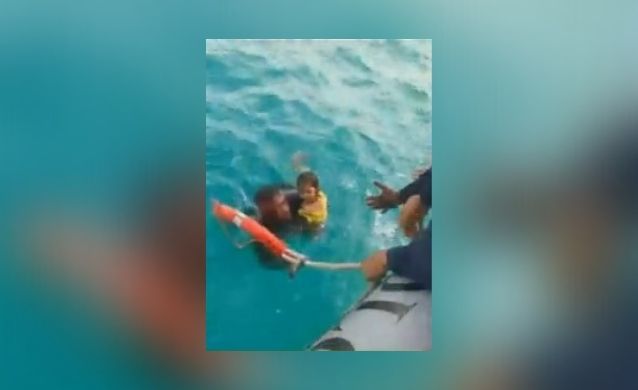 Armada rescata a padre e hija de cuatro años que naufragaron en San Andrés