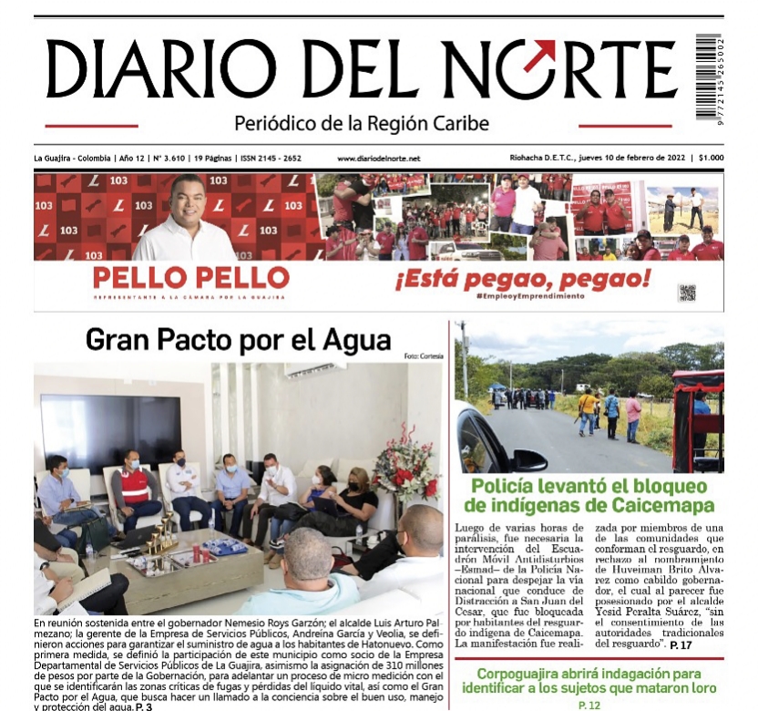 Esta es nuestra edición digital del jueves 10 de febrero, de 2022