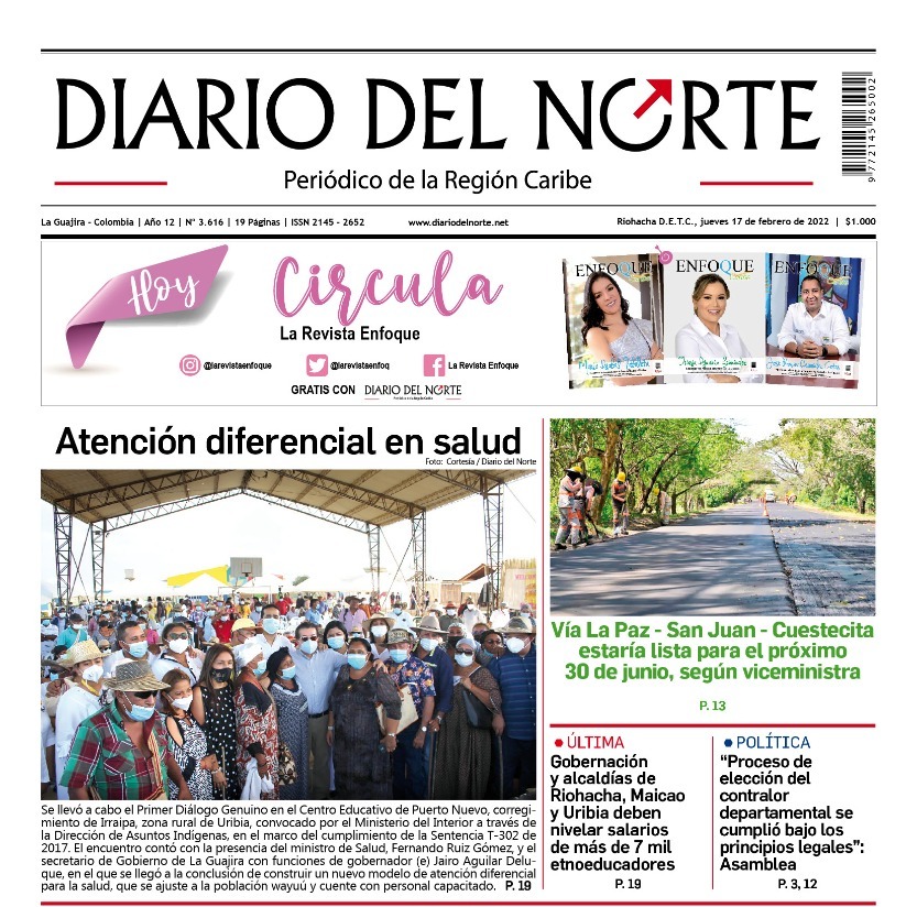 Esta es nuestra edición digital del jueves 17 de febrero, de 2022