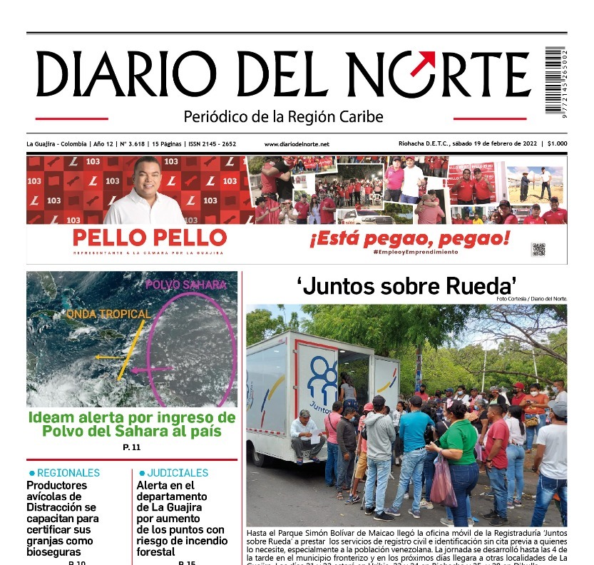 Esta es nuestra edición digital del sábado 19 de febrero, de 2022.