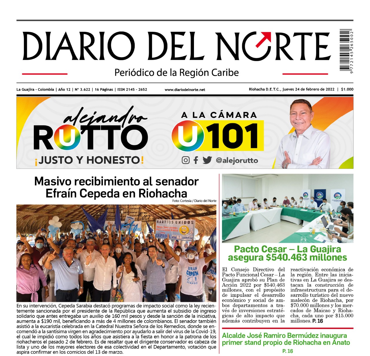 Edición digital del 24 de febrero de 2022