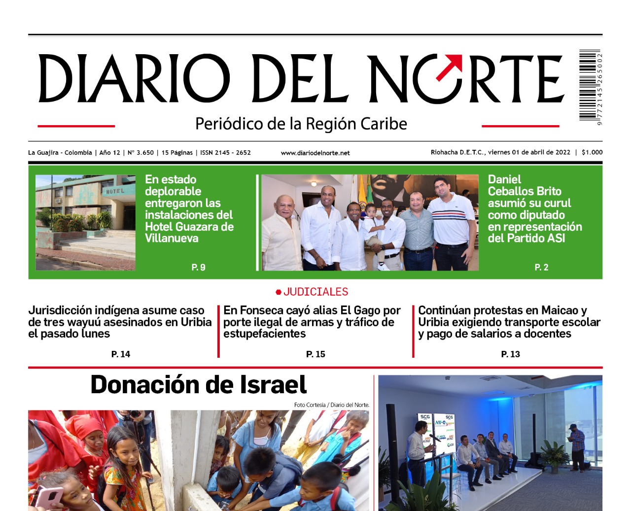 Esta es nuestra edición digital del viernes 1 de abril, de 2022