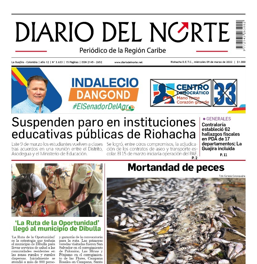 Esta es nuestra edición digital del miércoles 9 de marzo, de 2022