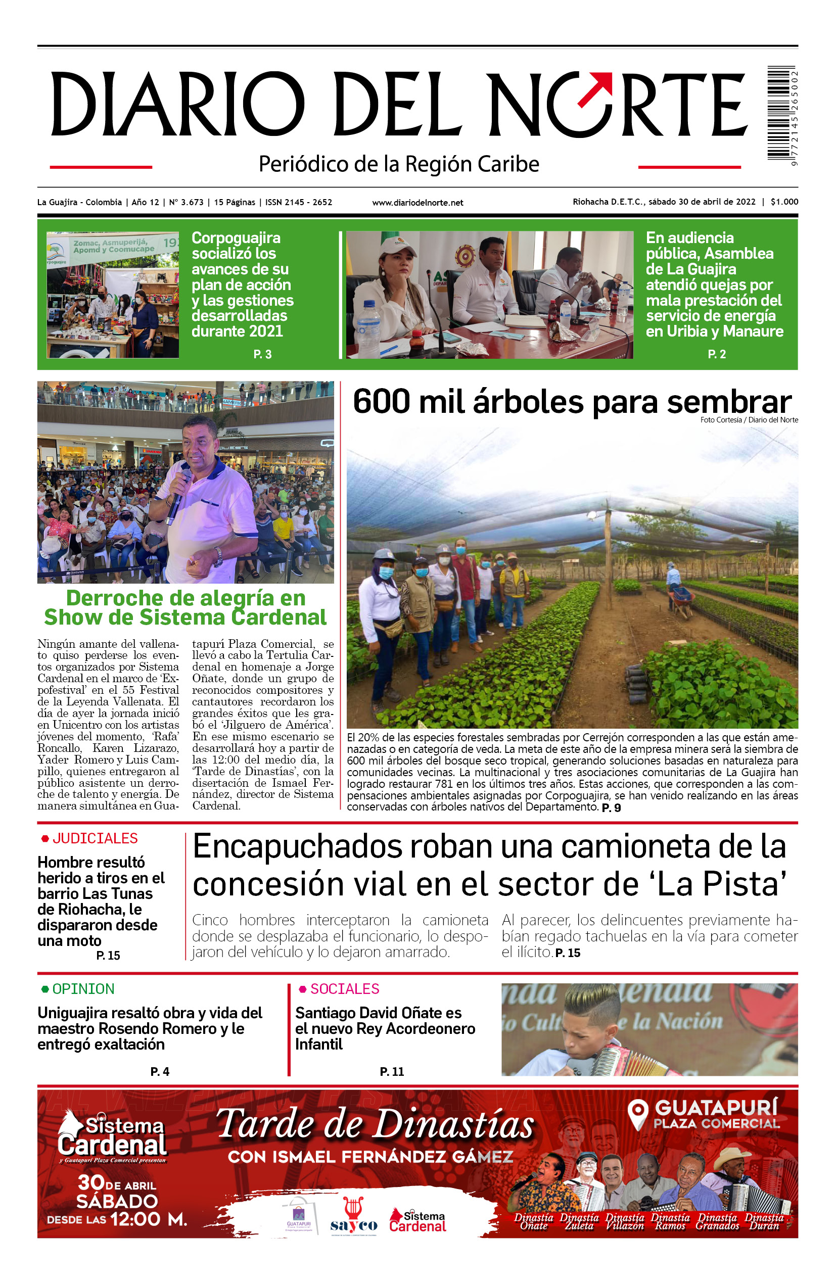 Esta es la edición digital del sábado 30 de abril de 2022