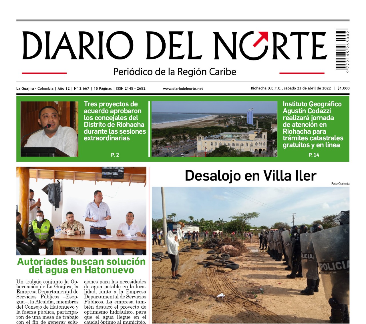 Esta es nuestra edición digital del sábado 23 de abril de 2022