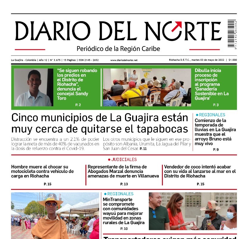 Esta es nuestra edición digital del martes 3 de mayo, de 2022