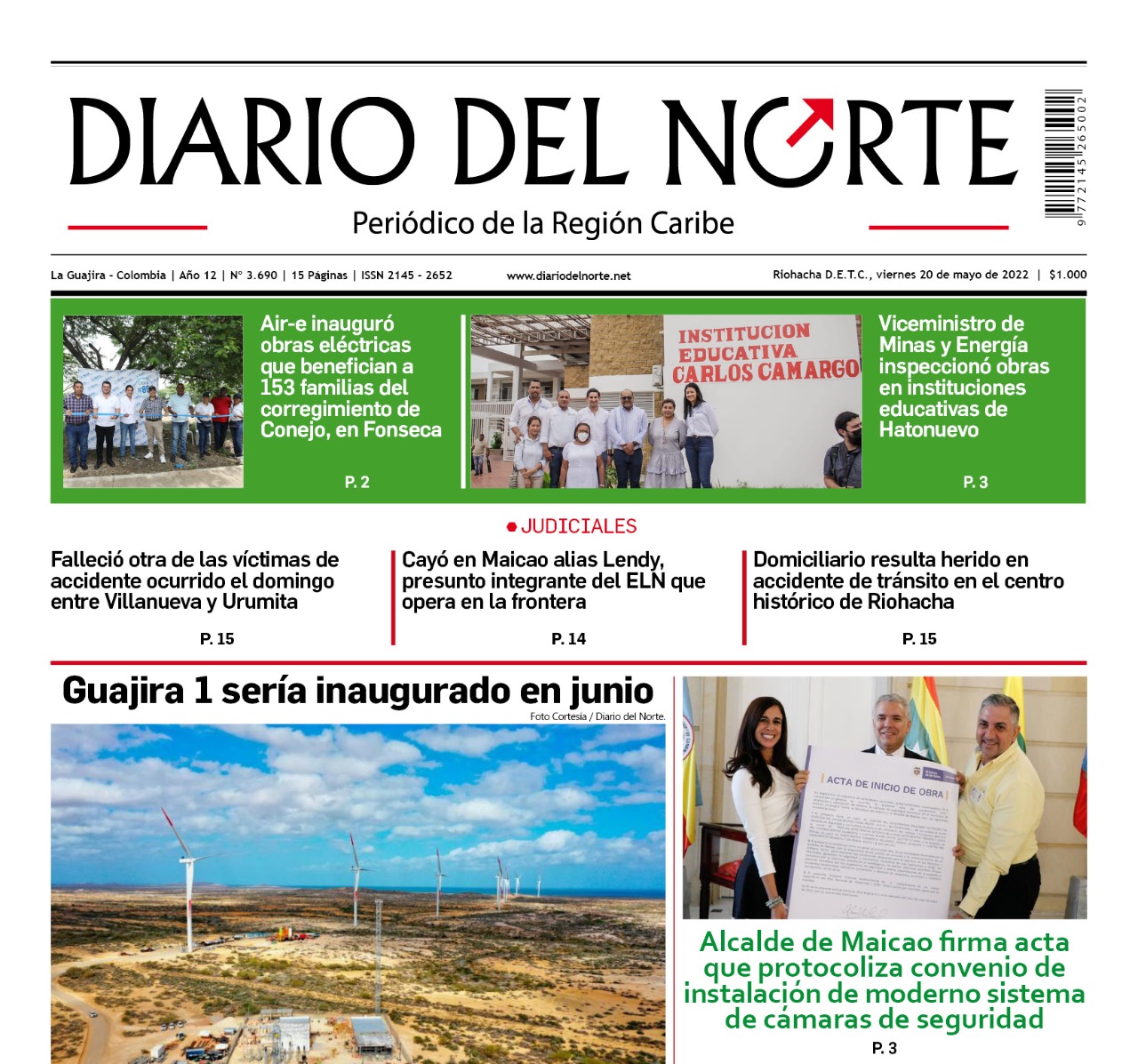 Esta es nuestra edición digital del viernes 20 de mayo, de 2022