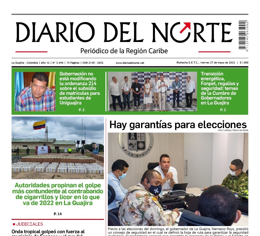 Esta es la edición digital del viernes 27 de mayo, de 2022