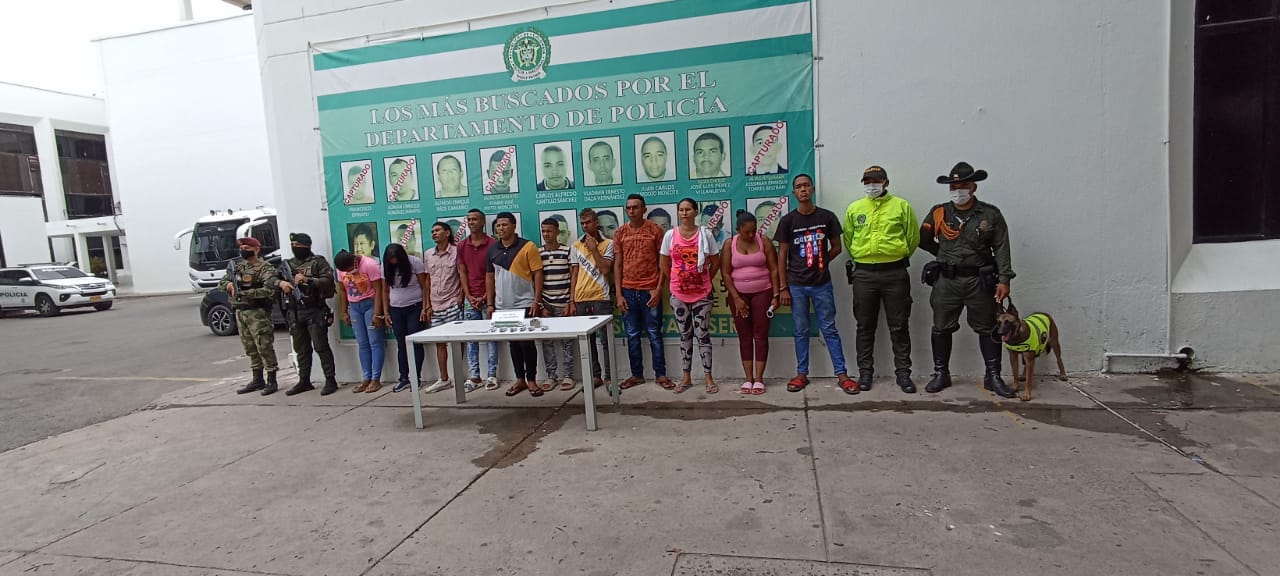 Capturan a 12 presuntos integrantes de ‘Los Gordos’, dedicados al tráfico de estupefacientes