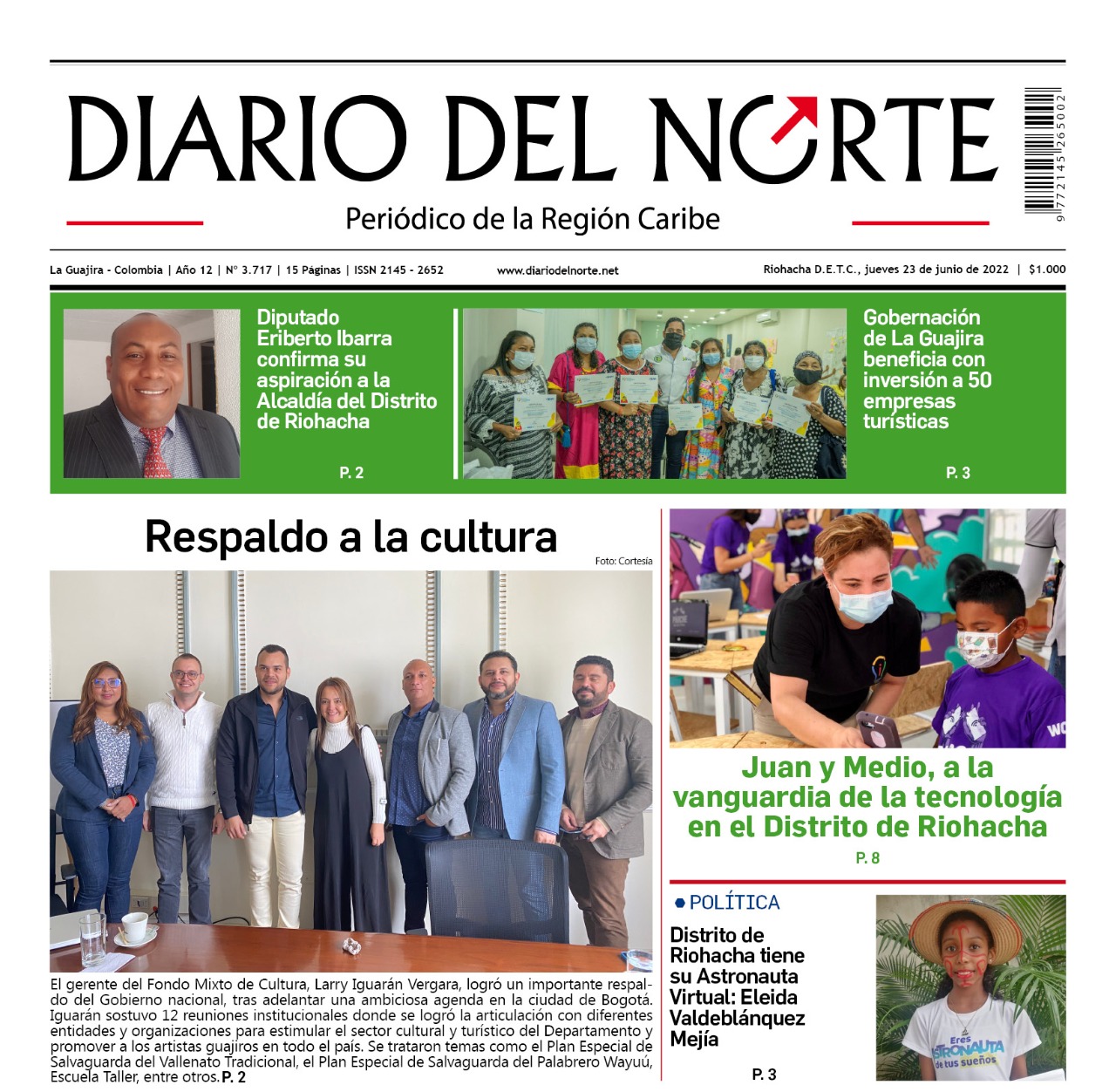 Esta es la edición digital del jueves 23 de junio, de 2022