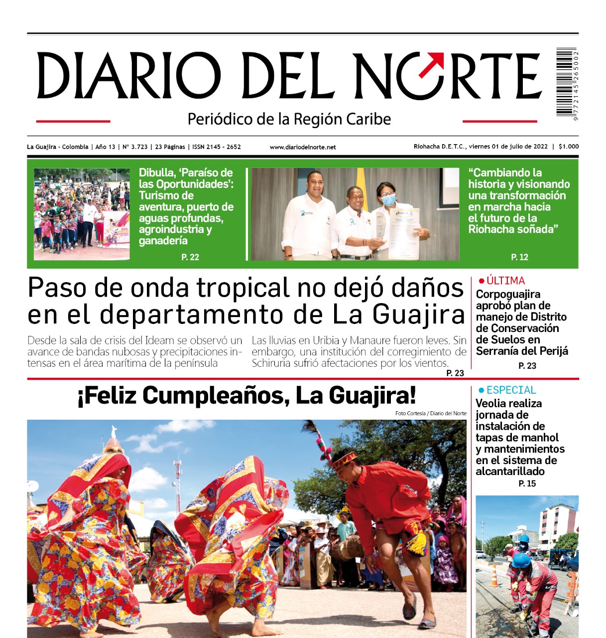 Esta es nuestra edición digital del viernes 1 de julio, de 2022