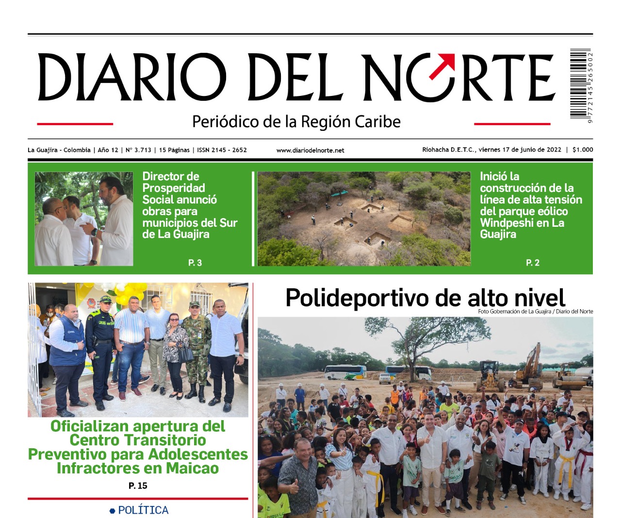 Esta es la edición digital del viernes 17 de junio, de 2022