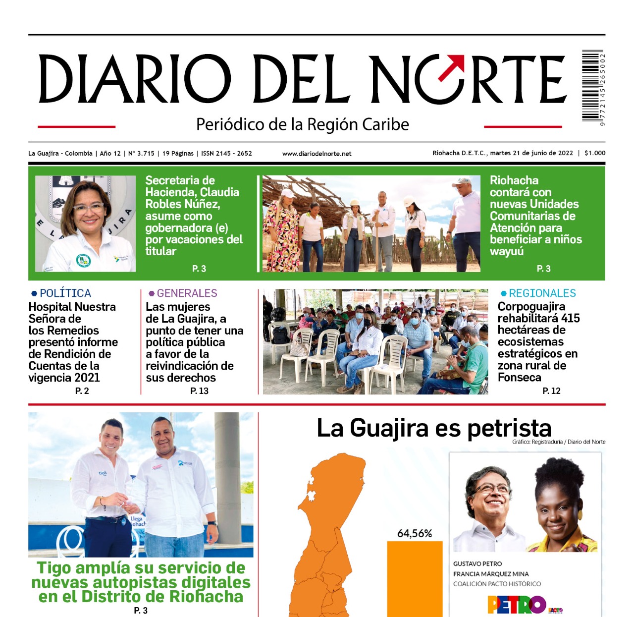 Esta es nuestra edición digital del martes 21 de junio, de 2022