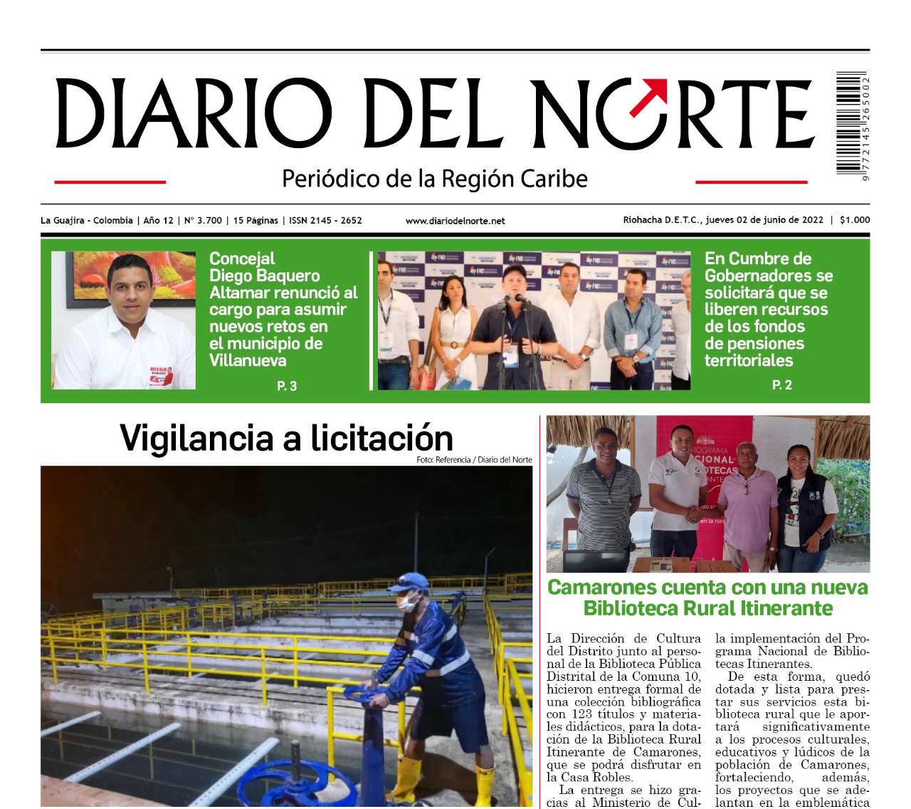 Esta es nuestra edición digital del jueves 2 de junio, de 2022