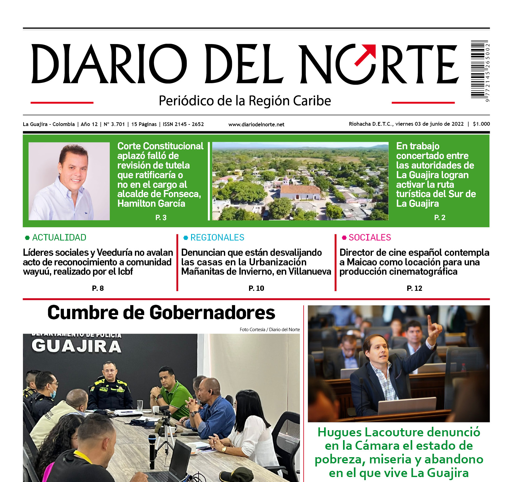 Esta es la edición digital del viernes 3 de junio, de 2022