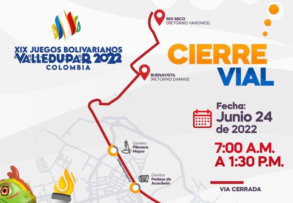 Por seguridad con deportistas de los Juegos Bolivarianos, anuncian cierre de la vía Cesar – La Guajira, por Río Seco