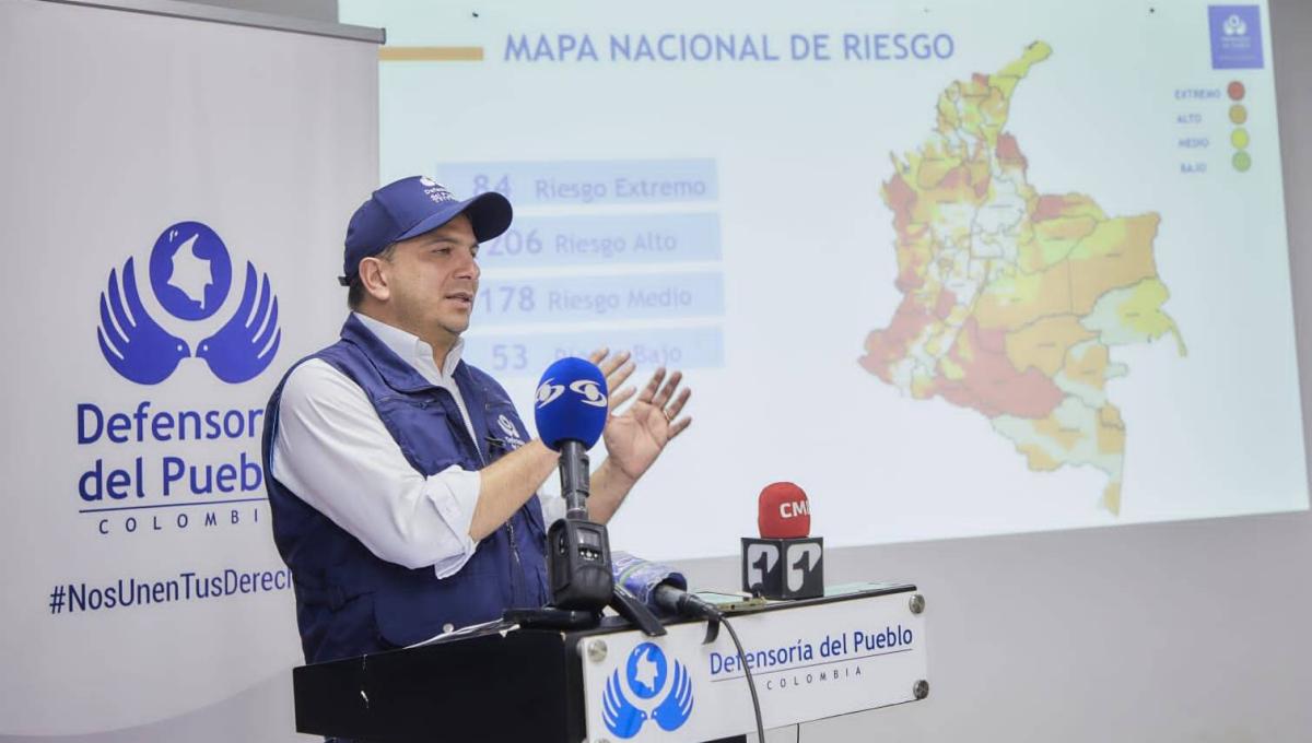 Defensoría del Pueblo alerta que 84 municipios están en riesgo por posibles acciones violentas para elecciones