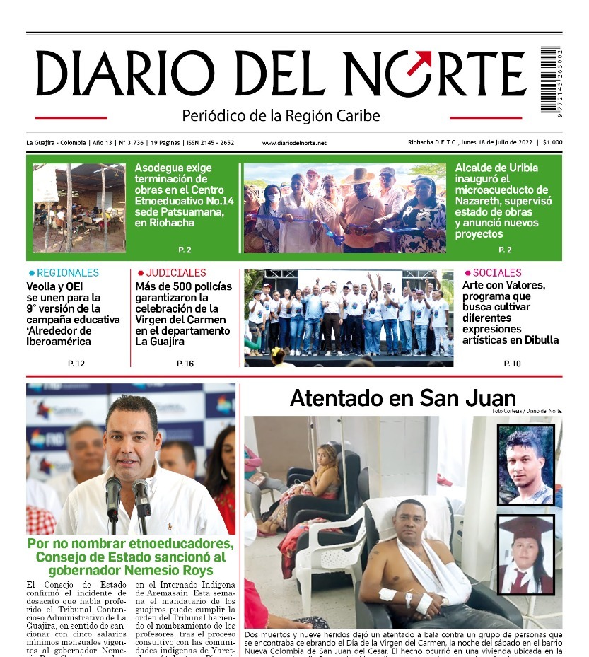 Esta es nuestra edición digital del lunes 18 de julio, de 2022