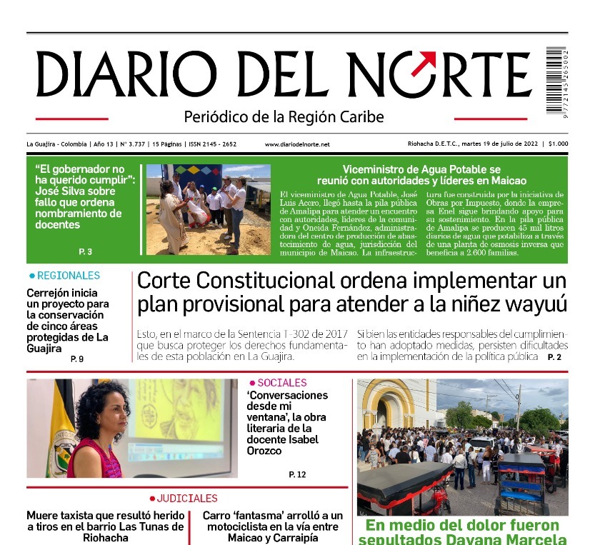 Esta es nuestra edición digital del martes 19 de julio, de 2022