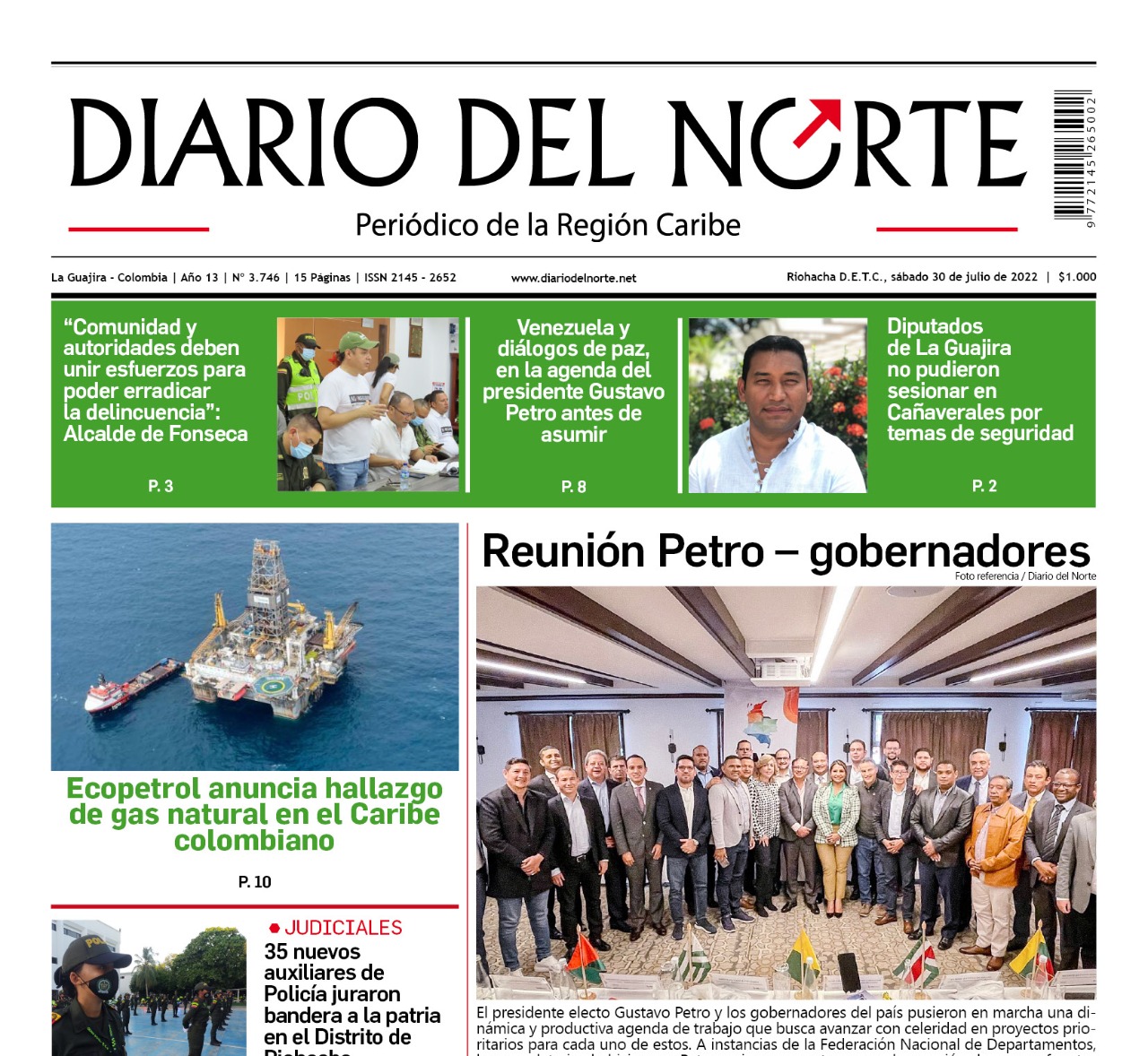 Esta es nuestra edición digital del sábado 30 de julio, de 2022
