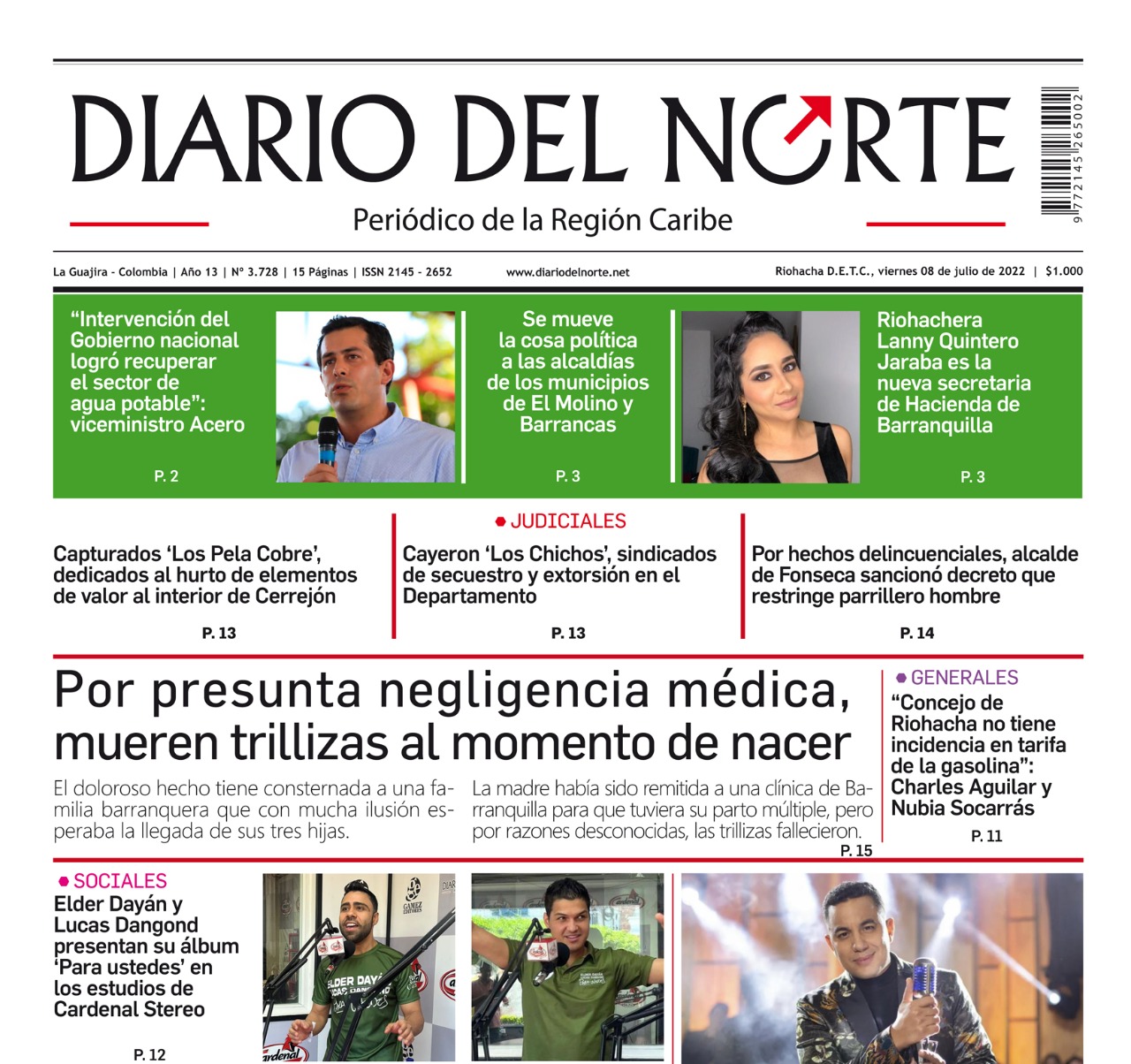 Esta es nuestra edición digital del viernes 8 de julio, de 2022