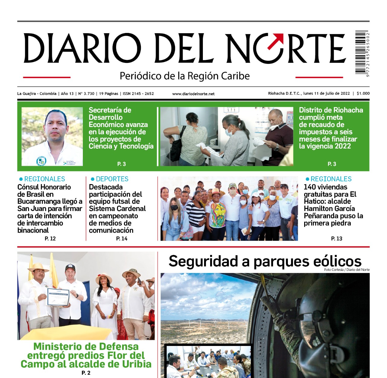 Esta es nuestra edición digital del lunes 11 de julio, de 2022
