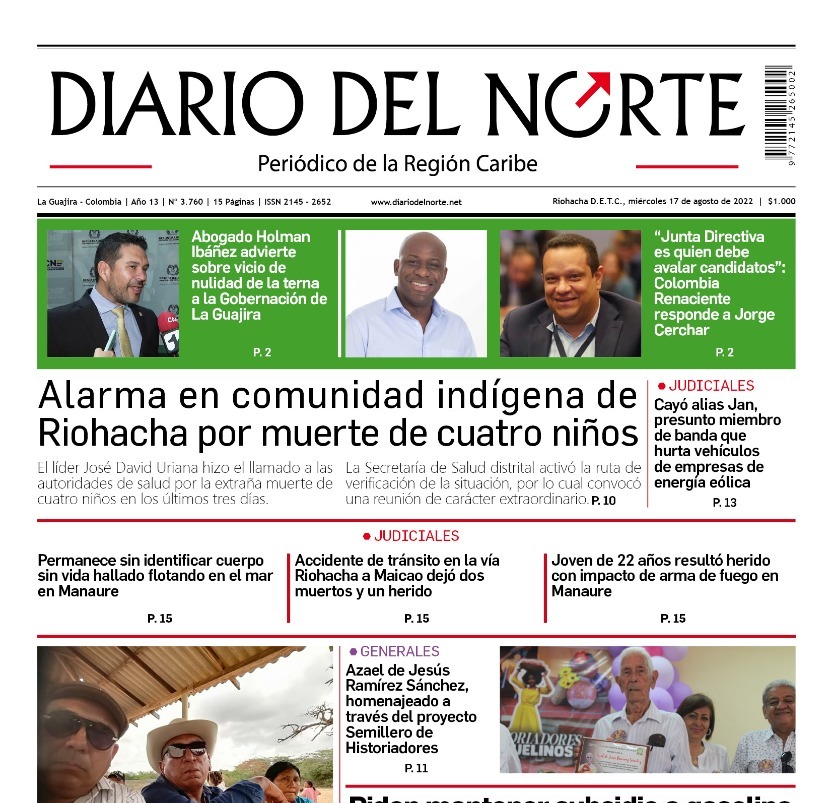 Esta es la edición digital del miércoles 17 de agosto, de 2022