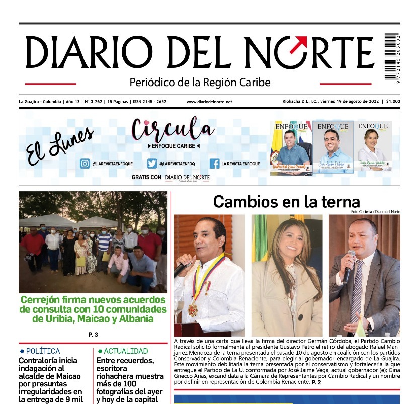 Esta es nuestra edición digital del viernes 19 de agosto, de 2022