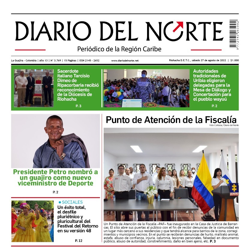 Esta es nuestra edición digital del sábado 27 de agosto, de 2022.