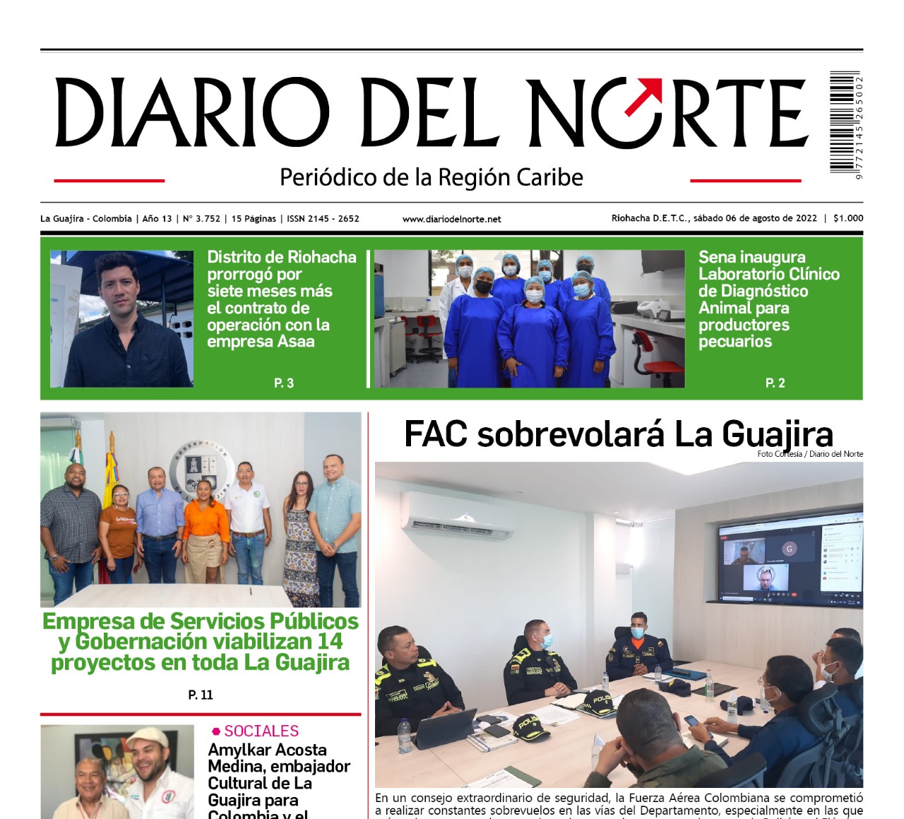 Esta es nuestra edición digital del sábado 6 de agosto, de 2022