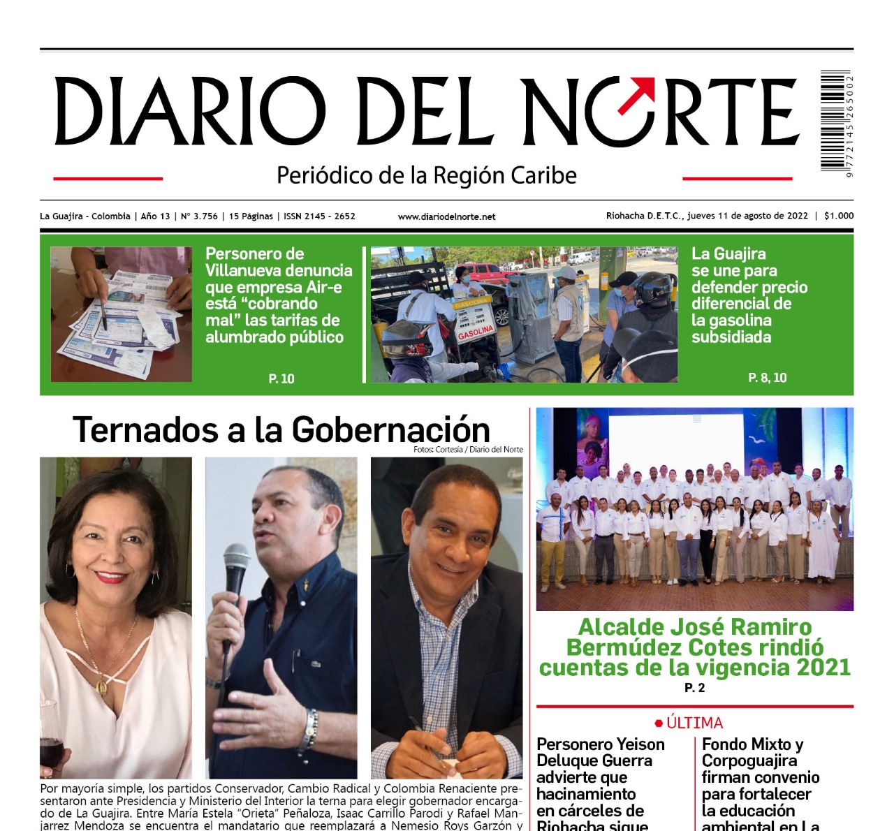 Esta es la edición digital del jueves 11 de agosto, de 2022