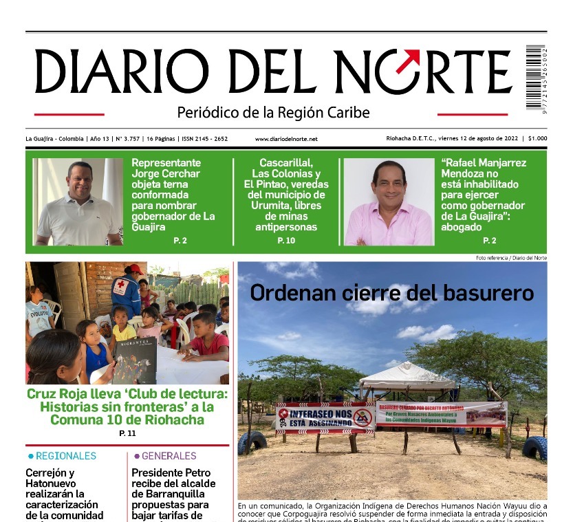 Esta es nuestra edición digital del viernes 12 de agosto, de 2022